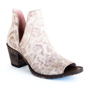 Miss Macie Faith Collection Girl Hush Open Toe Western Ankle Booties Size 8 NWOB